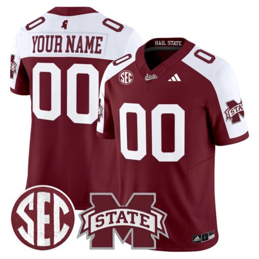 Custom Mississippi State Bulldogs Jersey Name, Number Dark Mode Stitched - Image 4