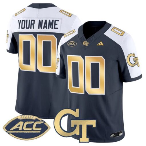 Custom Georgia Tech Yellow Jackets Jersey 2025 Vapor Limited Stitched - Image 4