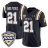 Cade Wolford Jersey 21 Kent State Golden Flashes 2025 Stitched Dark Navy
