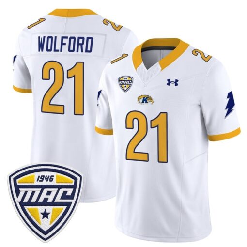 Cade Wolford Jersey #21 Kent State Golden Flashes 2025 Stitched - Image 2