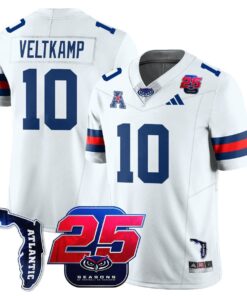 Caden Veltkamp Jersey #10 Florida Atlantic Football 25th Season Stitched