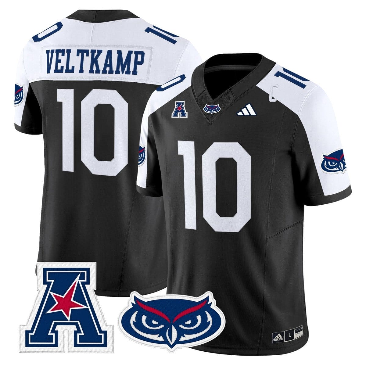 Caden Veltkamp Jersey #10 Florida Atlantic Owls 2025 All Stitched 5 Caden Veltkamp Jersey #10 Florida Atlantic Owls 2025 All Stitched - Image 5