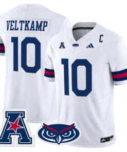 Alternative view of Caden Veltkamp Jersey #10 Florida Atlantic Owls 2025 All Stitched