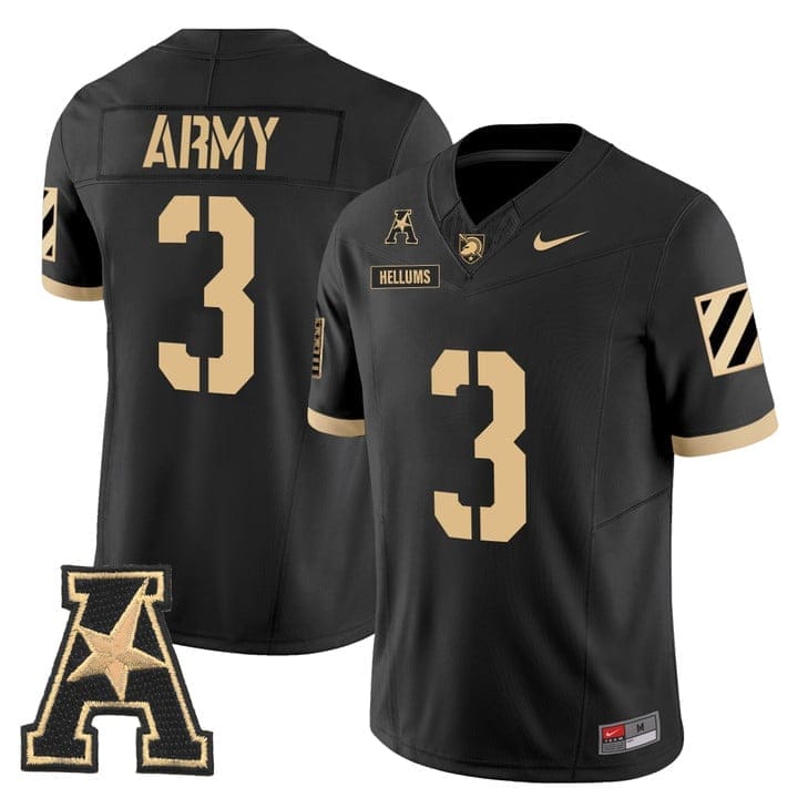 Cale Hellums Jersey #3 Army Black Knights 2025 Vapor Stitched 1 Cale Hellums Jersey #3 Army Black Knights 2025 Vapor Stitched