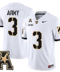 Cale Hellums Jersey #3 Army Black Knights 2025 Vapor Stitched 9 Cale Hellums Jersey 3 Army Black Knights 2025 Vapor Stitched White
