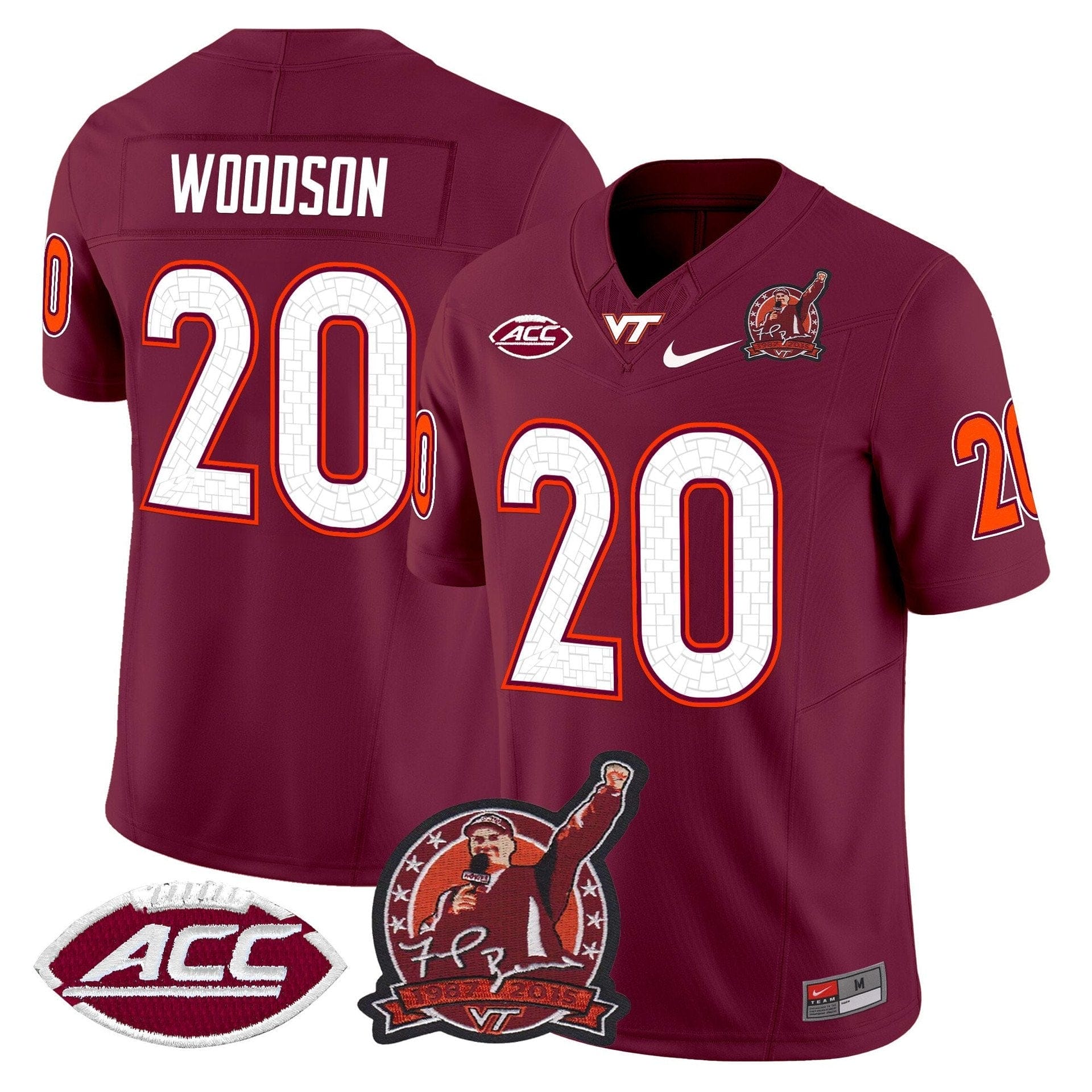 Caleb Woodson Jersey #20 Virginia Tech Hokies Coach Frank Beamer 2025 3 Caleb Woodson Jersey #20 Virginia Tech Hokies Coach Frank Beamer 2025 - Image 3