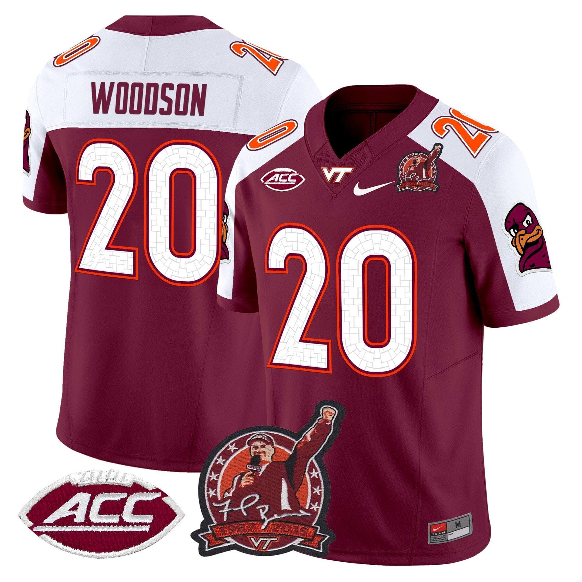 Caleb Woodson Jersey #20 Virginia Tech Hokies Coach Frank Beamer 2025 2 Caleb Woodson Jersey #20 Virginia Tech Hokies Coach Frank Beamer 2025 - Image 2
