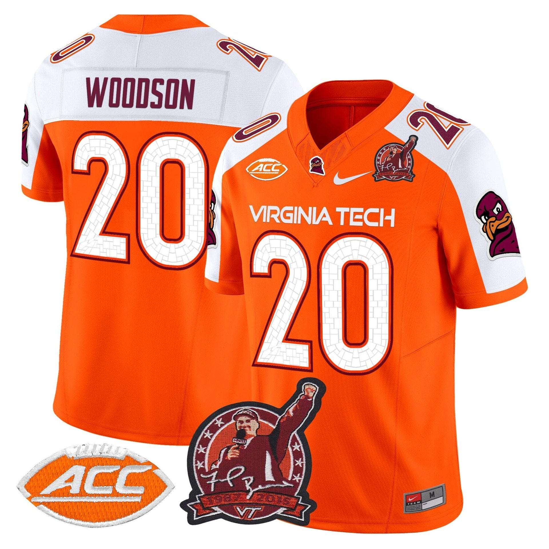 Caleb Woodson Jersey #20 Virginia Tech Hokies Coach Frank Beamer 2025 4 Caleb Woodson Jersey #20 Virginia Tech Hokies Coach Frank Beamer 2025 - Image 4