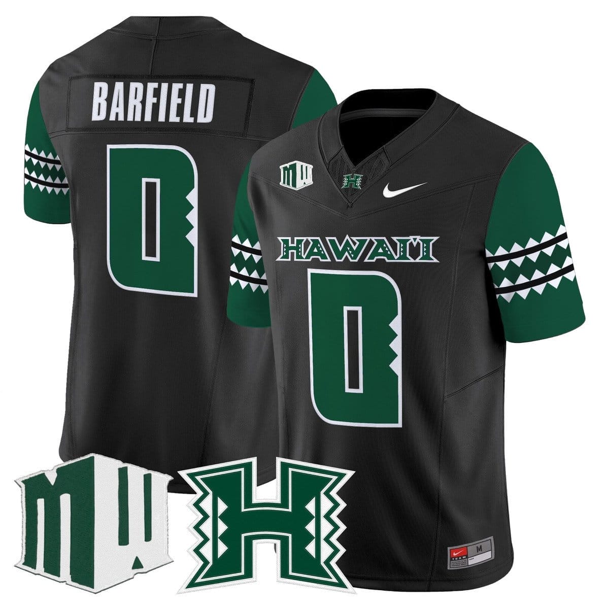 Cam Barfield Jersey #0 Hawai'i Rainbow Warriors 2025 Vapor Stitched