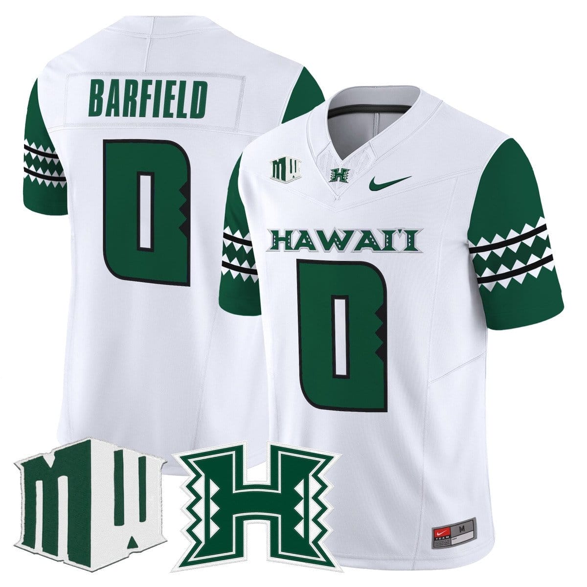 Cam Barfield Jersey #0 Hawai'i Rainbow Warriors 2025 Vapor Stitched - Image 2