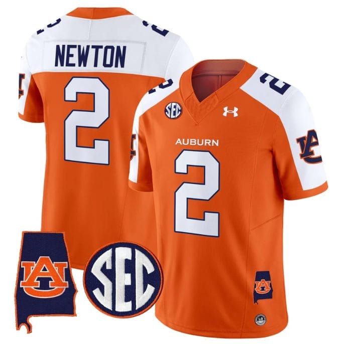 Cam Newton Jersey #2 Auburn Tigers 2025 Alabama Patch Stitched - Image 3