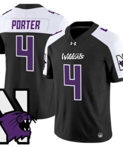 Alternative view of Cam Porter Jersey #4 Northwestern Wildcats Honoring 95 Vapor Limited Stitched
