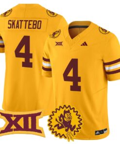 Cam Skattebo Jersey #4 Arizona State Sun Devils 1975 Throwback Stitched