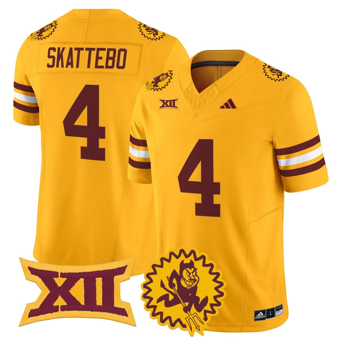 Cam Skattebo Jersey #4 Arizona State Sun Devils 1975 Throwback Stitched