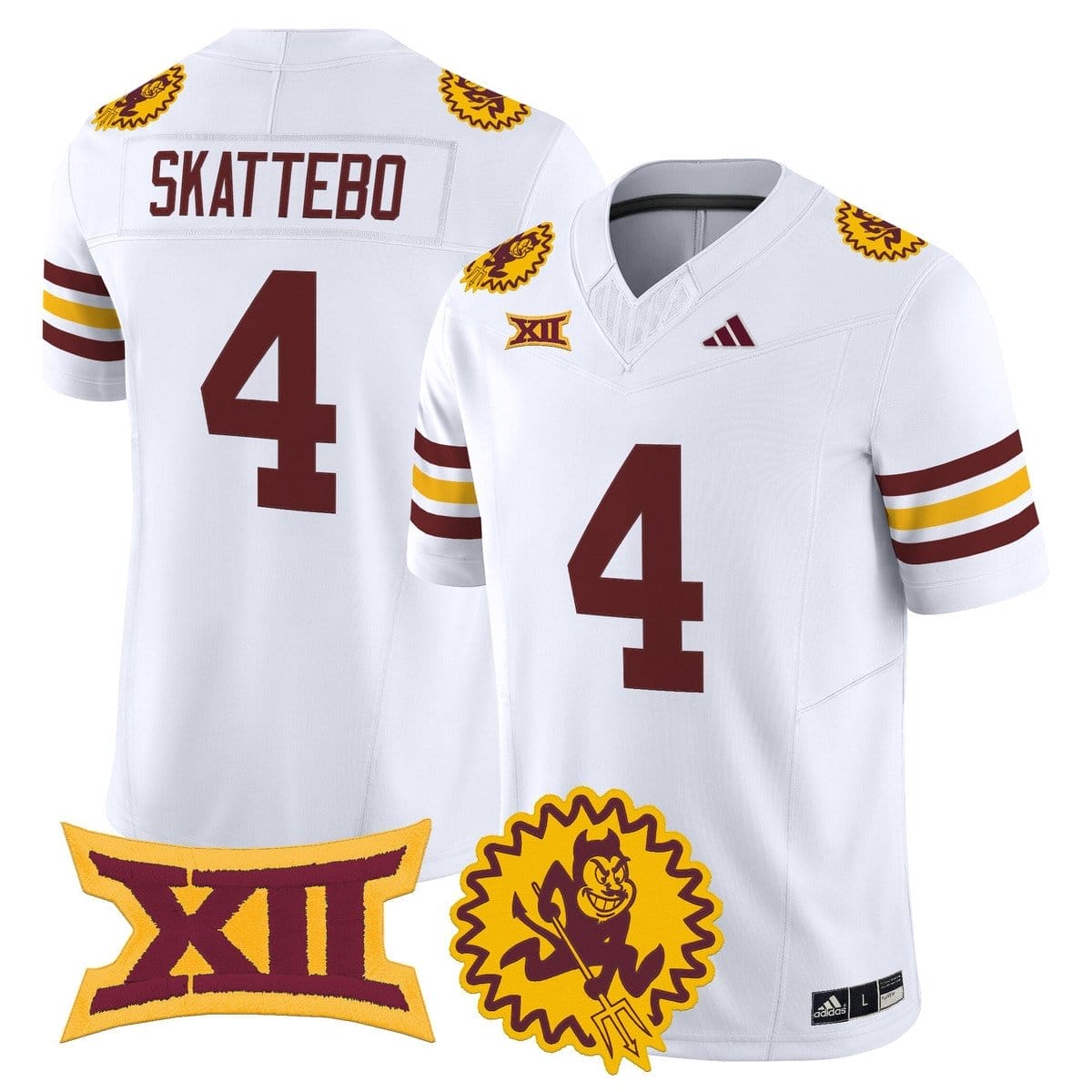Cam Skattebo Jersey #4 Arizona State Sun Devils 1975 Throwback Stitched - Image 2