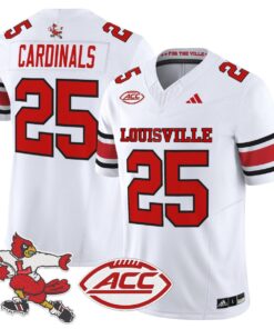 Cardinals Jersey 25 Louisville Cardinals 1980s Throwback Stitched White