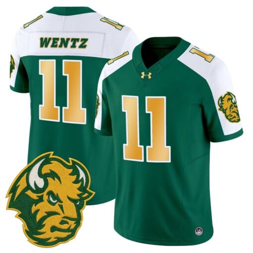 Carson Wentz Jersey #11 North Dakota State Bison Limited Stitched - Image 4