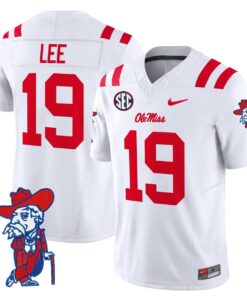 Alternative view of Cayden Lee Jersey #19 Ole Miss Rebels 2025 Limited V2 Stitched