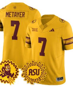 Chamon Metayer Jersey #7 Arizona State Sun Devils 1975 Throwback Stitched 6 Chamon Metayer Jersey 7 Arizona State Sun Devils 1975 Throwback Stitched Gold