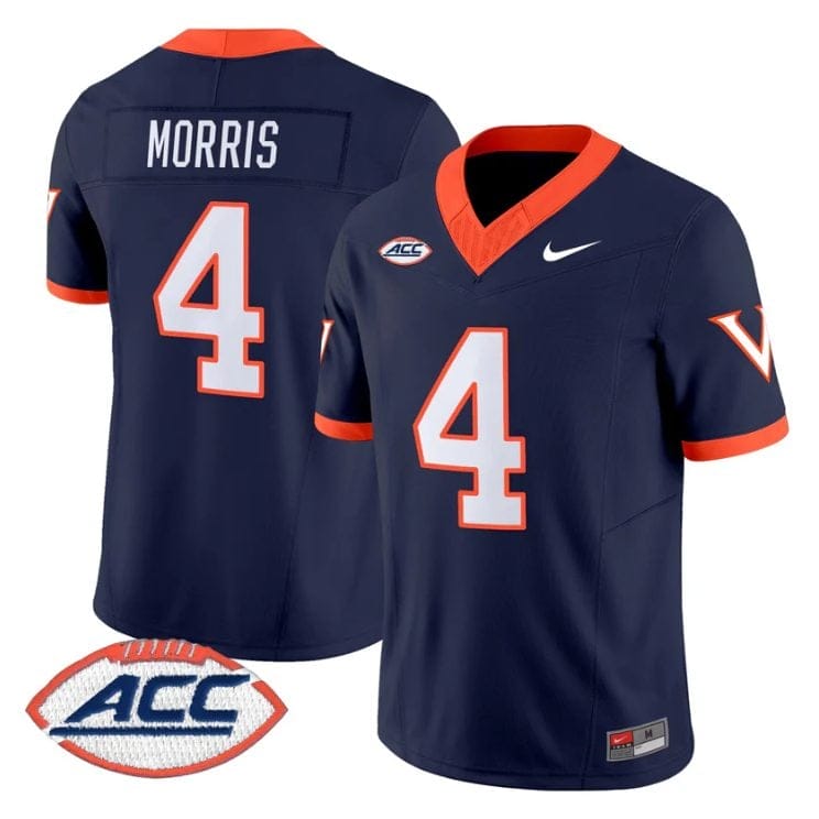 Chandler Morris Jersey #4 Virginia Cavaliers 1995 Throwbacks Stitched - Image 2