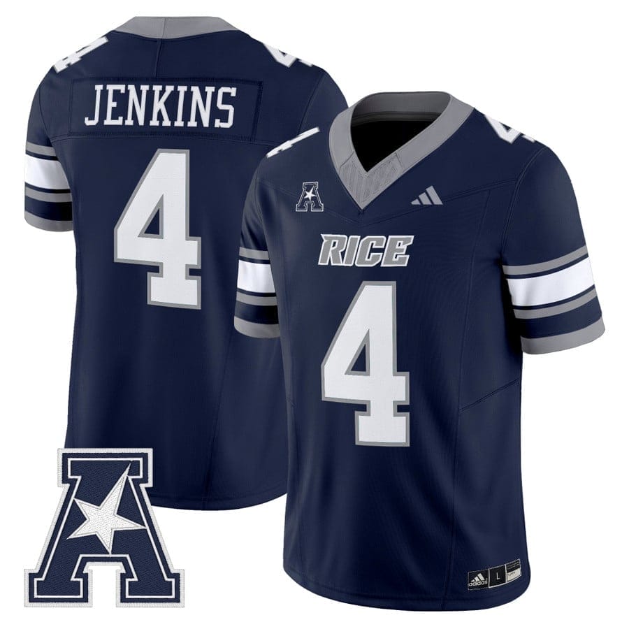 Chase Jenkins Jersey #4 Rice Owls 2025 Vapor Limited Stitched - Image 2