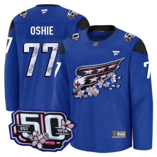Men Washington Capitals 50th Anniversary Premium Jersey - All Stitched - Image 14