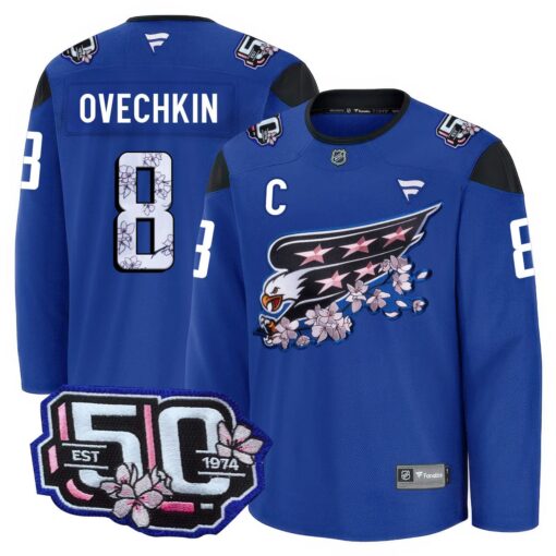 Men Washington Capitals 50th Anniversary Premium Jersey - All Stitched - Image 15