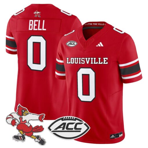 Chris Bell Jersey #0 Louisville Cardinals 1980s Throwback Stitched - Image 5