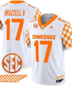 Alternative view of Chris Brazzell II Jersey #17 Tennessee Vols Rebrand 2026 Checkerboard