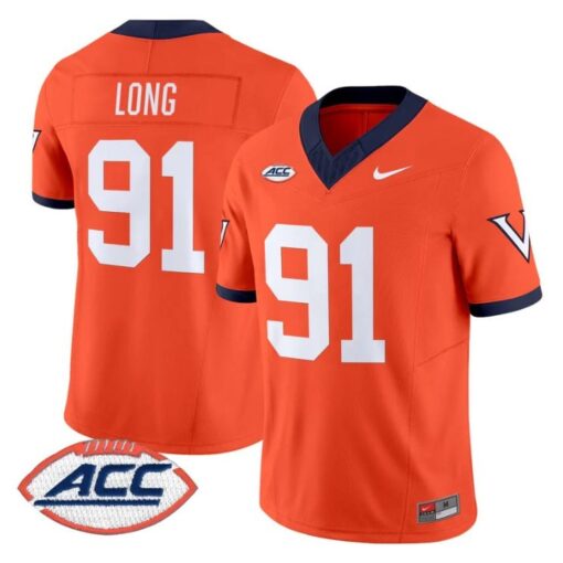 Chris Long Jersey #91 Virginia Cavaliers 1995 Throwbacks Stitched - Image 4