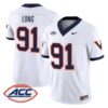 Chris Long Jersey 91 Virginia Cavaliers 1995 Throwbacks Stitched White