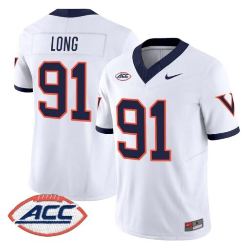 Chris Long Jersey #91 Virginia Cavaliers 1995 Throwbacks Stitched