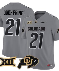 Coach Prime Jersey 21 Colorado Buffaloes 2025 Limited Stitched Gray