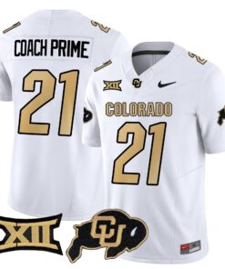 Coach Prime Jersey 21 Colorado Buffaloes 2025 Limited Stitched White