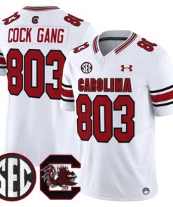 Cock Gang Jersey 803 South Carolina Gamecocks 2025 Stitched White