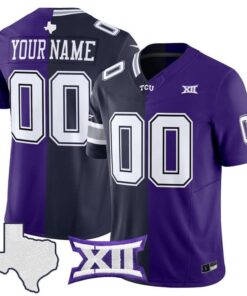 Cowboys TCU College Football Split Vapor Limited Custom Jersey Stitched