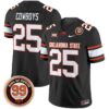 Cowboys Jersey 25 Oklahoma State Cowboys 2025 Leslie O neal Patch Black