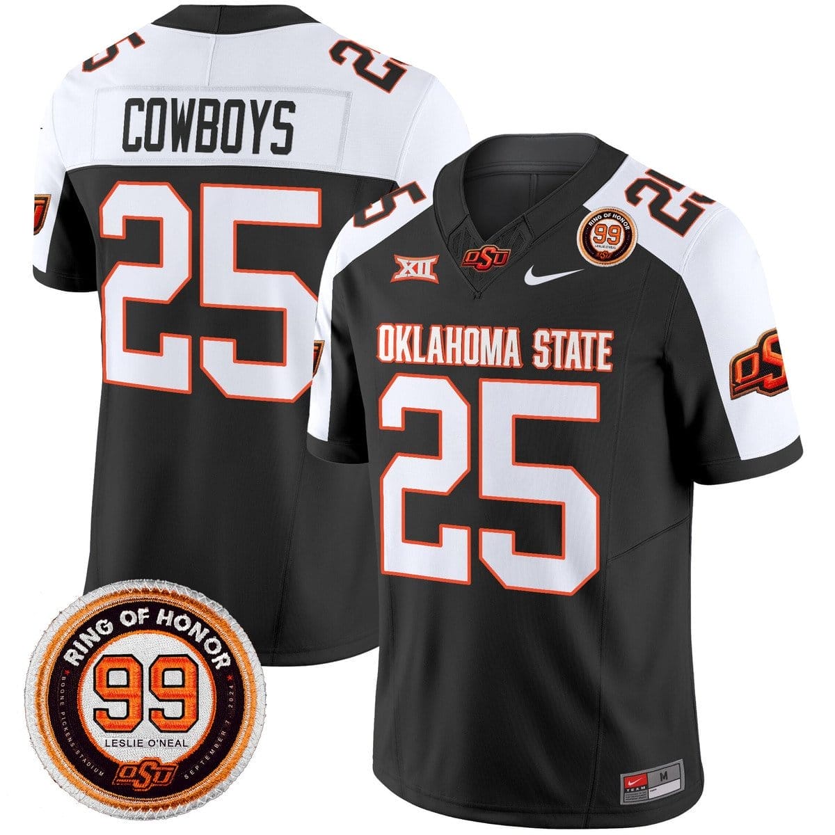 Cowboys Jersey #25 Oklahoma State Cowboys 2025 Leslie O'neal Patch 3 Cowboys Jersey #25 Oklahoma State Cowboys 2025 Leslie O'neal Patch - Image 3