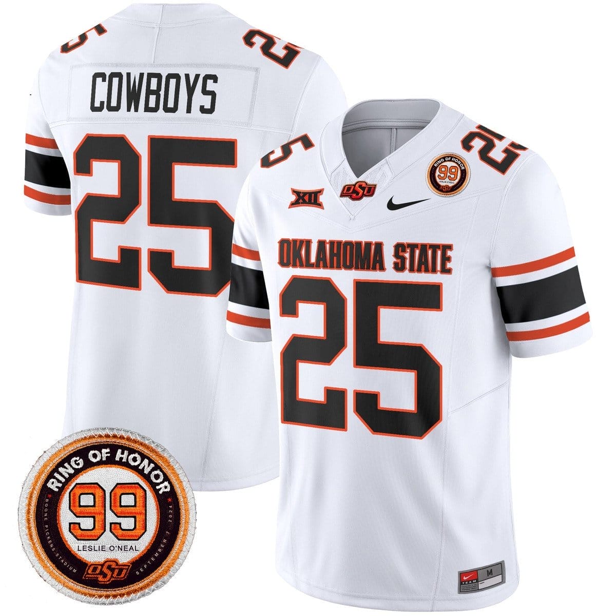 Cowboys Jersey #25 Oklahoma State Cowboys 2025 Leslie O'neal Patch 2 Cowboys Jersey #25 Oklahoma State Cowboys 2025 Leslie O'neal Patch - Image 2