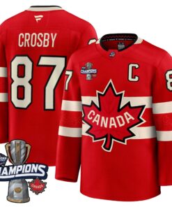 Men Canada 2025 4 Nations Face-Off Champions Jersey - All Stitched 53 Crosby