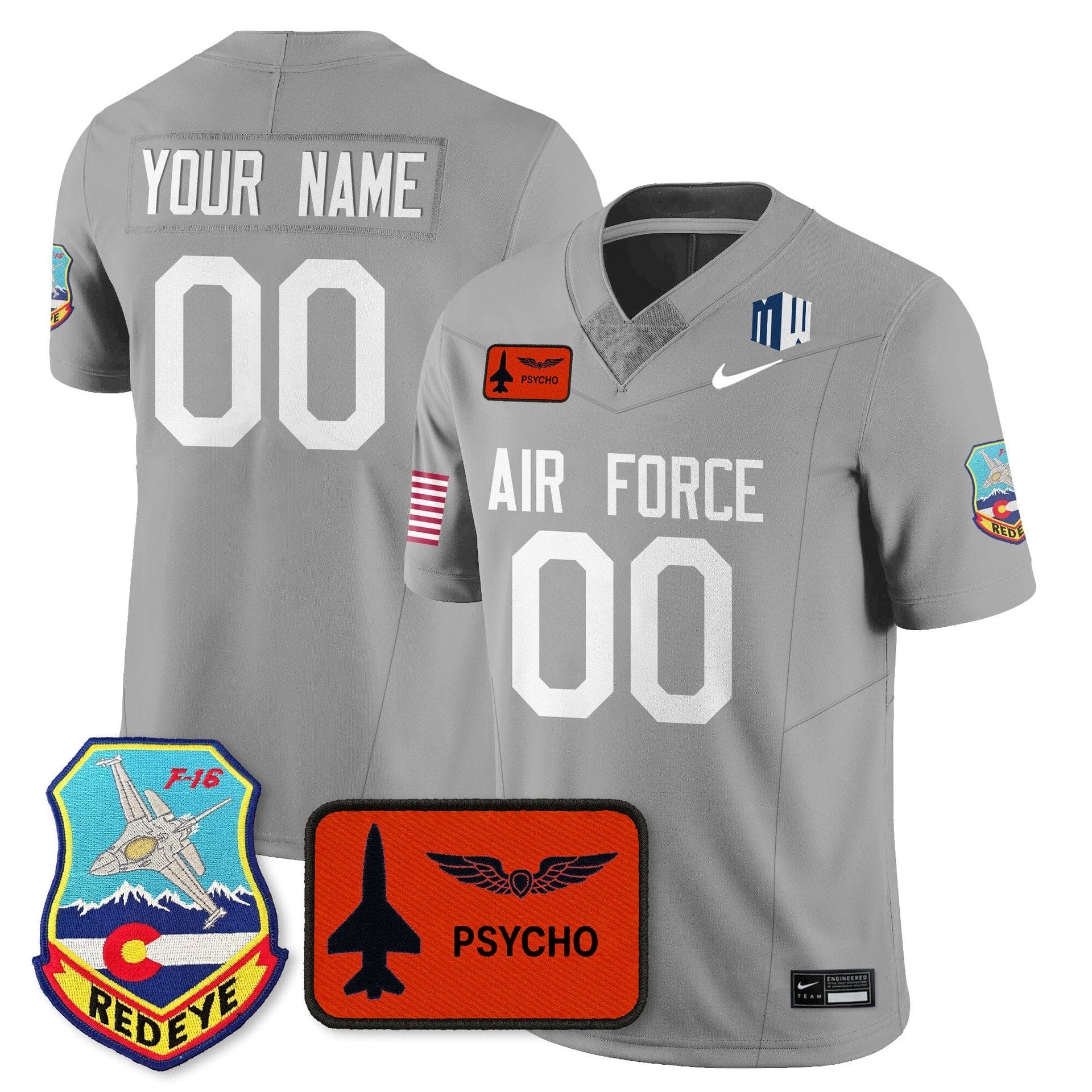 Custom Air Force Jersey 2025 Honor F-16 Name, Number 2025 Stitched - Image 3