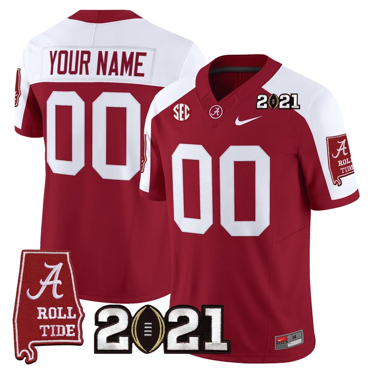Custom Alabama Crimson Tide Jersey 2021 CFP Championship Alabama Map 4 Custom Alabama Crimson Tide Jersey 2021 CFP Championship Alabama Map - Image 4