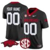 Custom Arkansas Razorbacks Jersey Name Number Limited Stitched Black