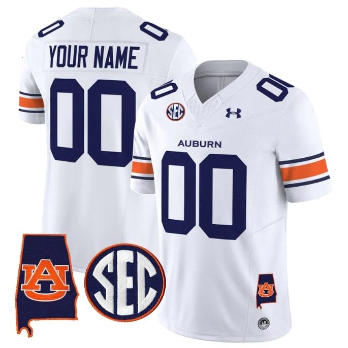 Custom Auburn Tigers Jersey Name, Number 2025 Alabama Patch Stitched - Image 2