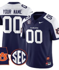 Custom Auburn Tigers Jersey Name, Number Alabama Patch Vapor Stitched