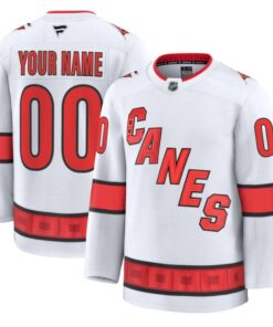 Custom Carolina Hurricanes Jersey Name Number 2025 26 Premium Stitched White