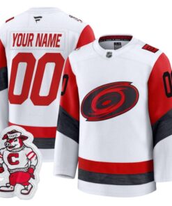 Custom Carolina Hurricanes Jersey Name Number 2025 26 Premium Stitched White Away