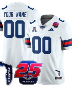 Custom Florida Atlantic Football Jersey Name, Number 25th Season Stitched
