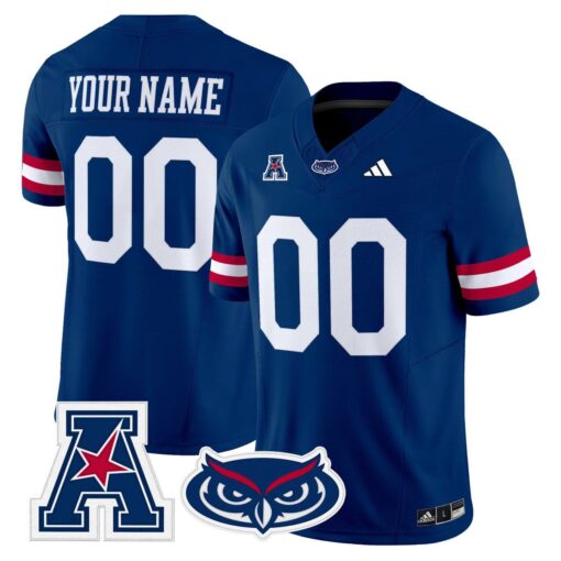Custom Florida Atlantic Owls Jersey Name, Number 2025 All Stitched - Image 4