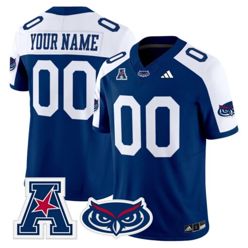 Custom Florida Atlantic Owls Jersey Name, Number 2025 All Stitched - Image 3
